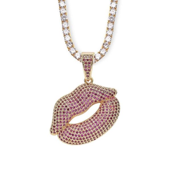 fashion lips pendant men's iced out cubic zirconia stone pendant gold brass copper necklace kolye jewelry joyas rock, Silver
fashion lips pendant men's iced out cubic zirconia stone pendant gold brass copper necklace kolye jewelry joyas rock, Silver
