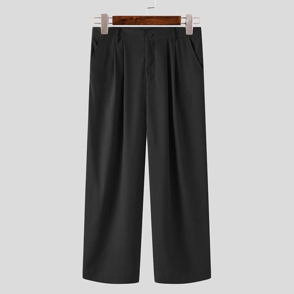 men pants solid color loose button pockets casual straight trousers joggers streetwear fashion pantalones hombre 5xl, Black
men pants solid color loose button pockets casual straight trousers joggers streetwear fashion pantalones hombre 5xl, Black