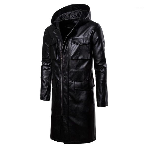 new fashion leather jacket men high long hooded leather coats mens slim fit youth men's motorcycle coat male plus size1, Black
new fashion leather jacket men high long hooded leather coats mens slim fit youth men's motorcycle coat male plus size1, Black
