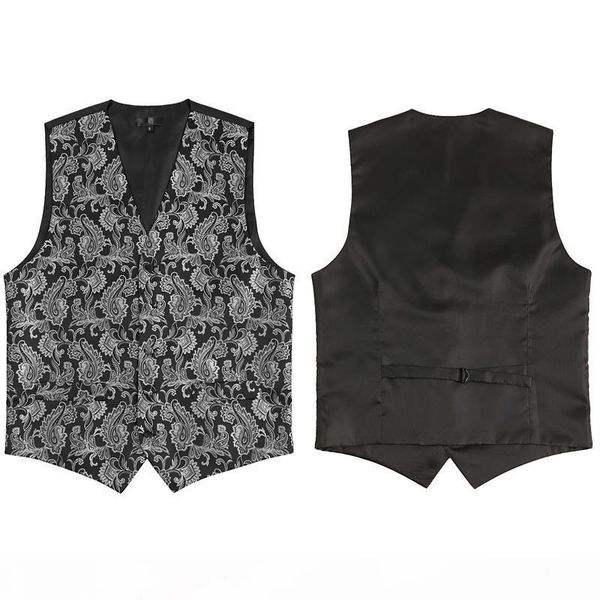 mens black waistcoats slim fit men 3pcs vest+necktie+handkerchief set 2018 paisley jacquard tuxedo suit vest for party wedding, Black;white
mens black waistcoats slim fit men 3pcs vest+necktie+handkerchief set 2018 paisley jacquard tuxedo suit vest for party wedding, Black;white