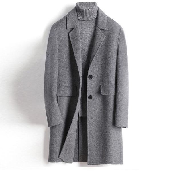 men's wool & blends 2021 autumn woolen coat korean version of pure handmade sweater double faced, Black
men's wool & blends 2021 autumn woolen coat korean version of pure handmade sweater double faced, Black