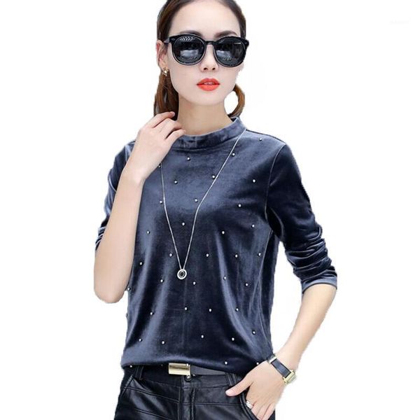 pearl beading blouses 2020 autumn women velvet blouse long sleeve casual shirt women o-neck elegant ladies camisas mujer1, White
pearl beading blouses 2020 autumn women velvet blouse long sleeve casual shirt women o-neck elegant ladies camisas mujer1, White