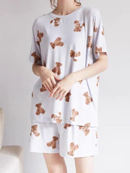 two-piece cotton short-sleeved ladies comfortable homewear modal printed pajama set soft pajamas kg-895, Black;red
two-piece cotton short-sleeved ladies comfortable homewear modal printed pajama set soft pajamas kg-895, Black;red