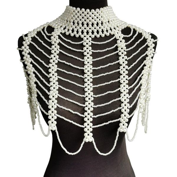 elegant ladies luxury multi-layered pearl cape shawl weaving plastic pearl hollow out choker necklace women body jewelry new, Golden;silver
elegant ladies luxury multi-layered pearl cape shawl weaving plastic pearl hollow out choker necklace women body jewelry new, Golden;silver