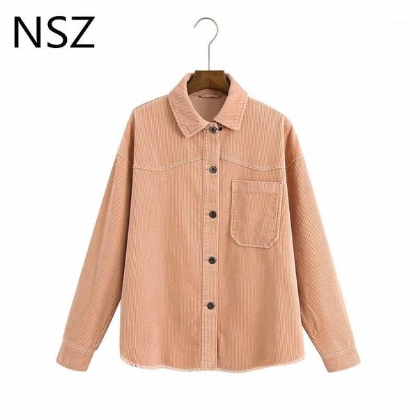nsz women oversized corduroy jacket long sleeve loose fall coat turn down collar button up female outwear streetwear1, Black;brown
nsz women oversized corduroy jacket long sleeve loose fall coat turn down collar button up female outwear streetwear1, Black;brown