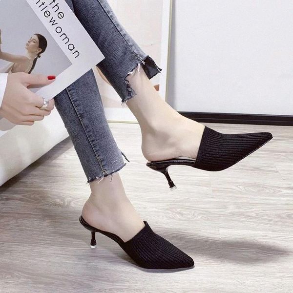 knit mesh breathable high heels mules slippers women 2020 summer shoes women pointed toe thin heels fashion pumps #px42, Black
knit mesh breathable high heels mules slippers women 2020 summer shoes women pointed toe thin heels fashion pumps #px42, Black