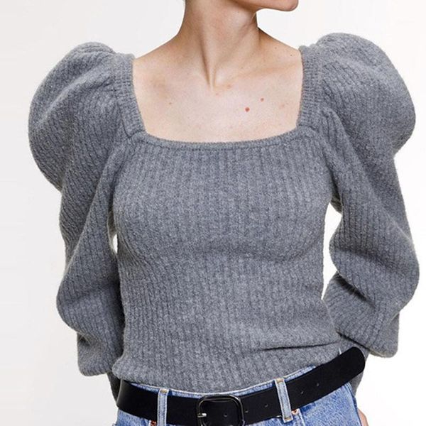 women's sweaters off-shoulder square neck sweater women pullover jumper 2021 autumn solid gray color retro ruched puff sleeve sweater1, White;black
women's sweaters off-shoulder square neck sweater women pullover jumper 2021 autumn solid gray color retro ruched puff sleeve sweater1, White;black