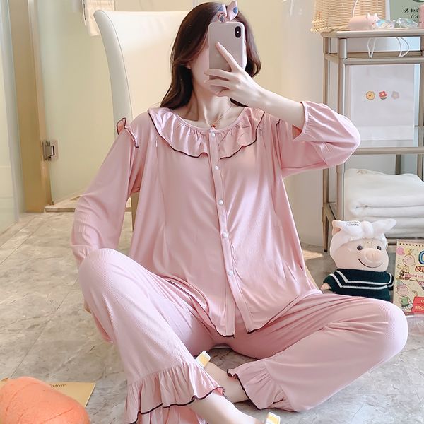 1628# sweet cotton maternity nursing sleepwear lovely loose feeding pajamas clothes for pregnant women autumn pregnancy lounge lj201120, White
1628# sweet cotton maternity nursing sleepwear lovely loose feeding pajamas clothes for pregnant women autumn pregnancy lounge lj201120, White