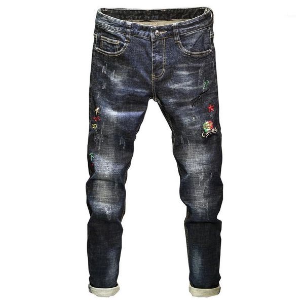 povote 2020 new autumn dark blue jeans men's small feet korean youth elastic men's pants slim simple fashion pants trend1
povote 2020 new autumn dark blue jeans men's small feet korean youth elastic men's pants slim simple fashion pants trend1