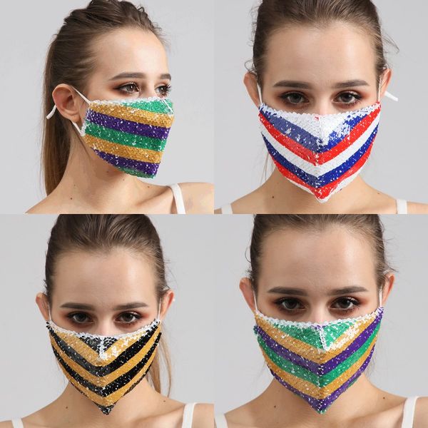 fashion mermaid sequin face mask 7 colors mix multicolor stripe cloth mouth masks anti wind dust proof mascherine 7 3lg l2
fashion mermaid sequin face mask 7 colors mix multicolor stripe cloth mouth masks anti wind dust proof mascherine 7 3lg l2