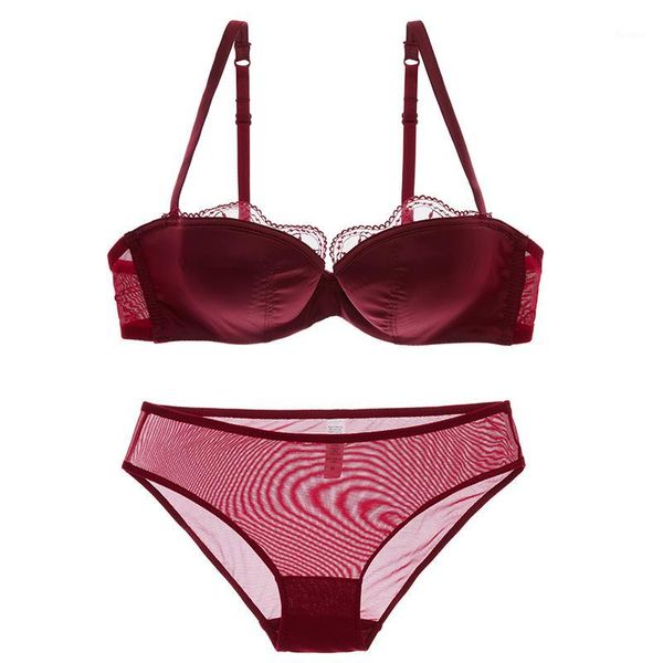 new satin half cup bra set red women underwear set plus size b c d cup lace lingerie push up bra thin cotton1, Red;black
new satin half cup bra set red women underwear set plus size b c d cup lace lingerie push up bra thin cotton1, Red;black