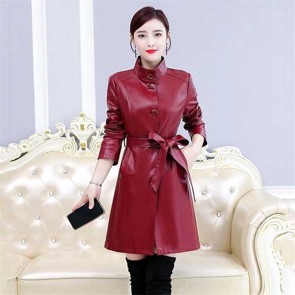 women's leather & faux 2021 spring autumn real coat womens plus size stand collar long parker women windbreaker jacket female belt 7631, Black
women's leather & faux 2021 spring autumn real coat womens plus size stand collar long parker women windbreaker jacket female belt 7631, Black