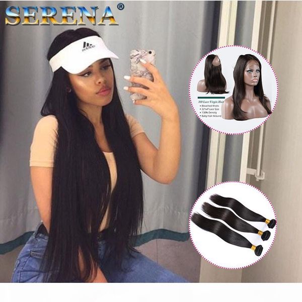 360 lace frontal with bundles 4pcs lot 9a straight peruvian virgin hair 3pcs bundles with 360 frontal band lace closure natural hairline, Black;brown
360 lace frontal with bundles 4pcs lot 9a straight peruvian virgin hair 3pcs bundles with 360 frontal band lace closure natural hairline, Black;brown