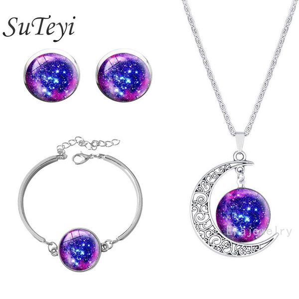 suteyi star galaxy туманность ожерелье установить подвески art picture кулон кристалл серьги ожерелья браслет наборы женщин ювелирные издели, Silver
suteyi star galaxy туманность ожерелье установить подвески art picture кулон кристалл серьги ожерелья браслет наборы женщин ювелирные издели, Silver