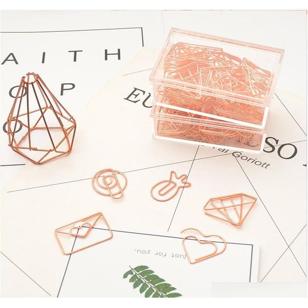 48pcs rose gold color plastic coated electroplating pineapple heart shape paper clips funny bookmark marking clips
48pcs rose gold color plastic coated electroplating pineapple heart shape paper clips funny bookmark marking clips