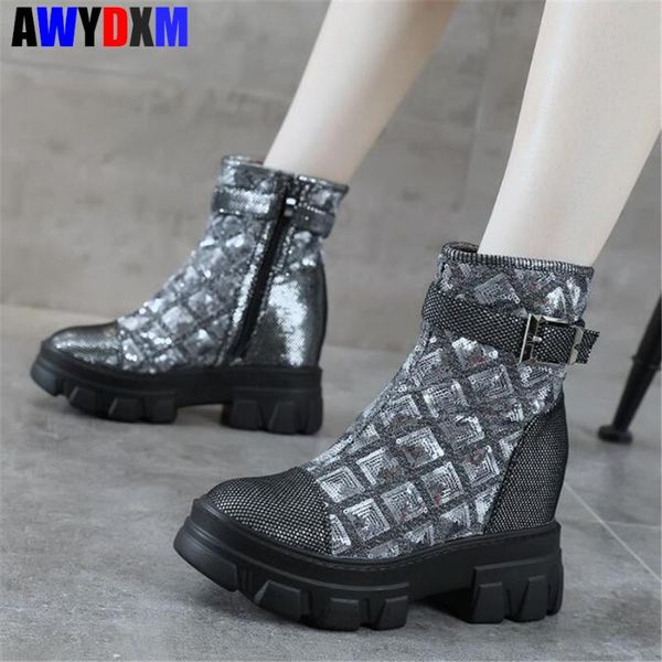 2020 autumn women boots fashion bling platform woman shoes designer brand ankle boots female short autumn booties casual, Black 
2020 autumn women boots fashion bling platform woman shoes designer brand ankle boots female short autumn booties casual, Black
