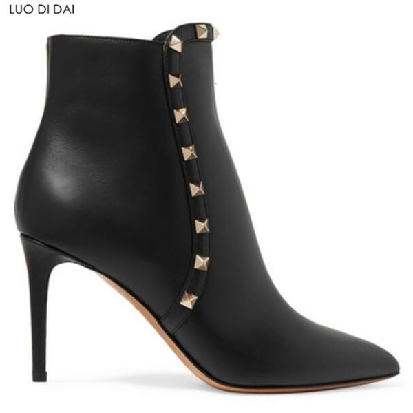 discount luxury boots2019 fashion gold high heels ankle women's boots, Black
discount luxury boots2019 fashion gold high heels ankle women's boots, Black