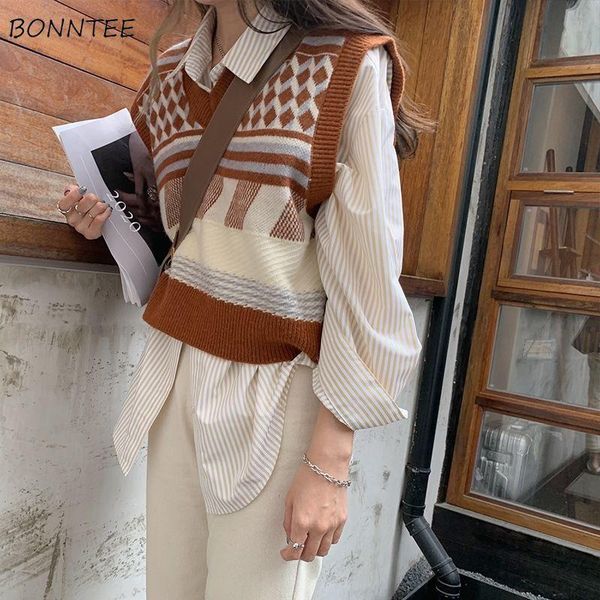 women's vests sweater vest women retro v-neck autumn arrival teens sleeveless knitwear soft spring harajuku college vintage patchwork c, Black;white
women's vests sweater vest women retro v-neck autumn arrival teens sleeveless knitwear soft spring harajuku college vintage patchwork c, Black;white