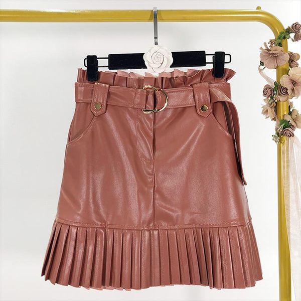 sash belt pu leather women skirt ruffled high waist female mini skirt a line party club wear ladies short, Black
sash belt pu leather women skirt ruffled high waist female mini skirt a line party club wear ladies short, Black