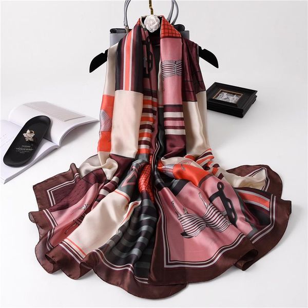 luxury women brand silk scarf foulard shawls and wraps lady horse print plaid scarves soft bufanda bandana, Blue;gray
luxury women brand silk scarf foulard shawls and wraps lady horse print plaid scarves soft bufanda bandana, Blue;gray
