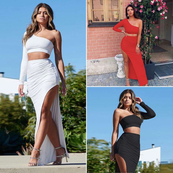 stand up open navel one shoulder pleated split skirt two piece autumn and winter new xl, Black;gray
stand up open navel one shoulder pleated split skirt two piece autumn and winter new xl, Black;gray