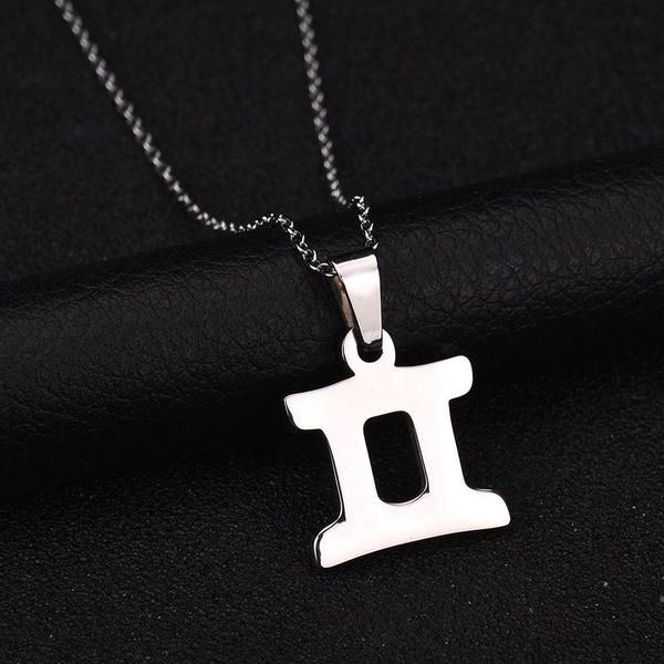 Charm Jewelry Never Fade Stainless Steel 3 Colors Zodiac Sign Pendant Necklace Gemini Name Necklace For Birthday Gift Bijoux, Silver
Charm Jewelry Never Fade Stainless Steel 3 Colors Zodiac Sign Pendant Necklace Gemini Name Necklace For Birthday Gift Bijoux, Silver