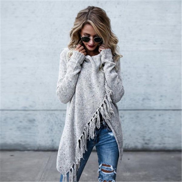 women irregular fringed sweater fashion trend long sleeve personality knitting sweater coats designer female spring new casual slim sweater, White;black
women irregular fringed sweater fashion trend long sleeve personality knitting sweater coats designer female spring new casual slim sweater, White;black