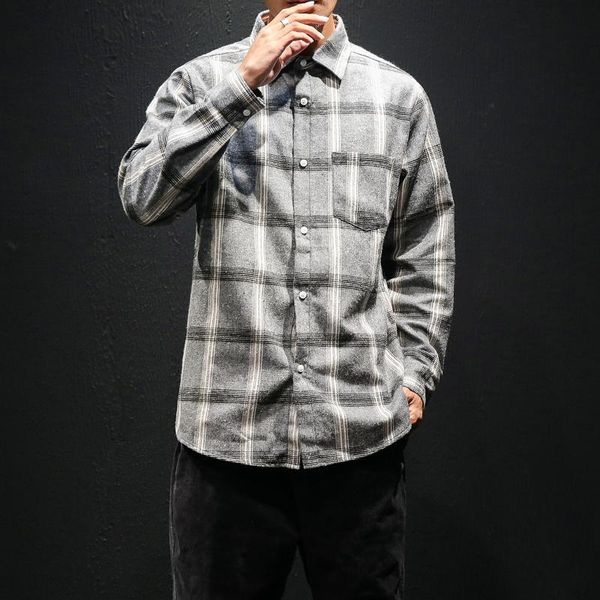 new harajuku mens long sleeve shirt fashion classic plaid loose casual shirt personality trend men's loose jacket shirts, White;black
new harajuku mens long sleeve shirt fashion classic plaid loose casual shirt personality trend men's loose jacket shirts, White;black