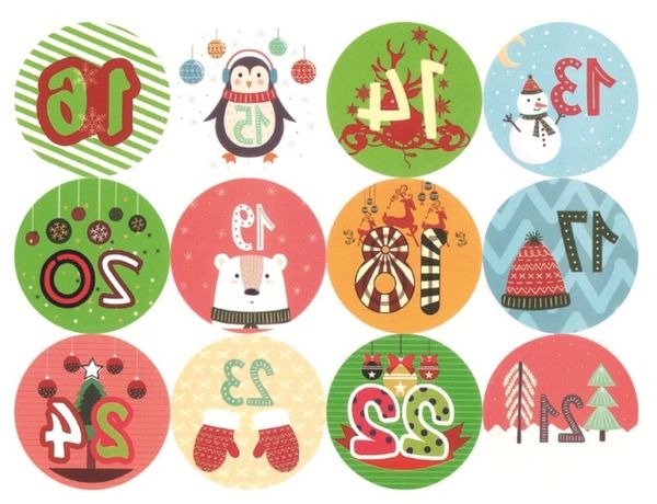 6 sheets diy advent numbers 1 to 24 colored vintage labels stickers - christmas calendar
6 sheets diy advent numbers 1 to 24 colored vintage labels stickers - christmas calendar