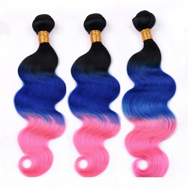 indian virgin human hair #1b blue pink dark roots ombre body wave weave bundles 3pcs wavy 3tone ombre human hair bundles double wefts, Black
indian virgin human hair #1b blue pink dark roots ombre body wave weave bundles 3pcs wavy 3tone ombre human hair bundles double wefts, Black