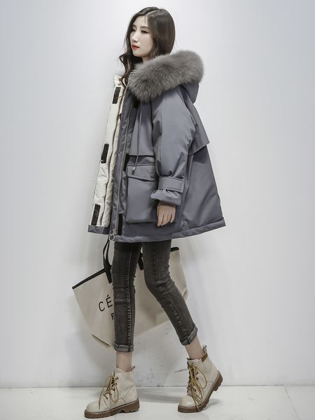 down jacket women's mid-length 2020 new popular fashion white duck down winter jacket parkax1016, Black;brown
down jacket women's mid-length 2020 new popular fashion white duck down winter jacket parkax1016, Black;brown