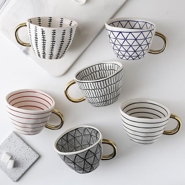 creative irregular ceramic coffee mug with gold handgrip handmade big pottery tea cup travel kitchen tableware nordic home decor
creative irregular ceramic coffee mug with gold handgrip handmade big pottery tea cup travel kitchen tableware nordic home decor