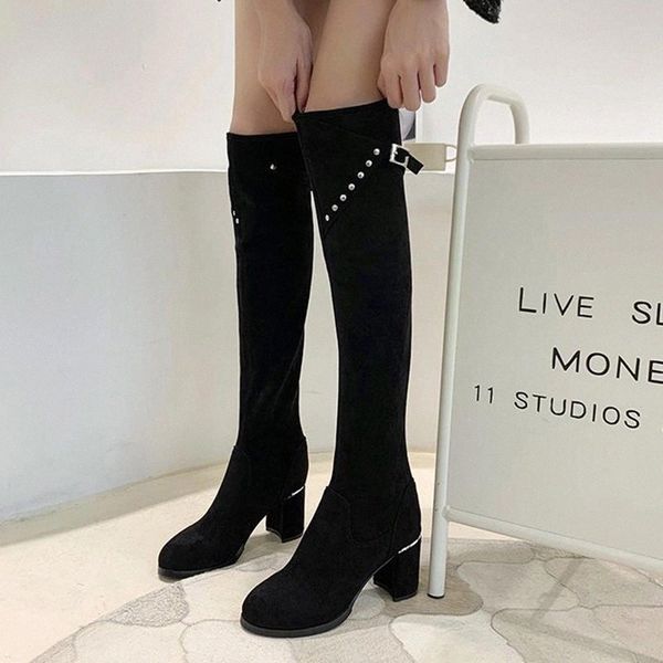 rimocy 2020 fashion rivet buckle high heels women knee high boots black slip on flock long boots woman autumn winter botas mujer #1l3r
rimocy 2020 fashion rivet buckle high heels women knee high boots black slip on flock long boots woman autumn winter botas mujer #1l3r