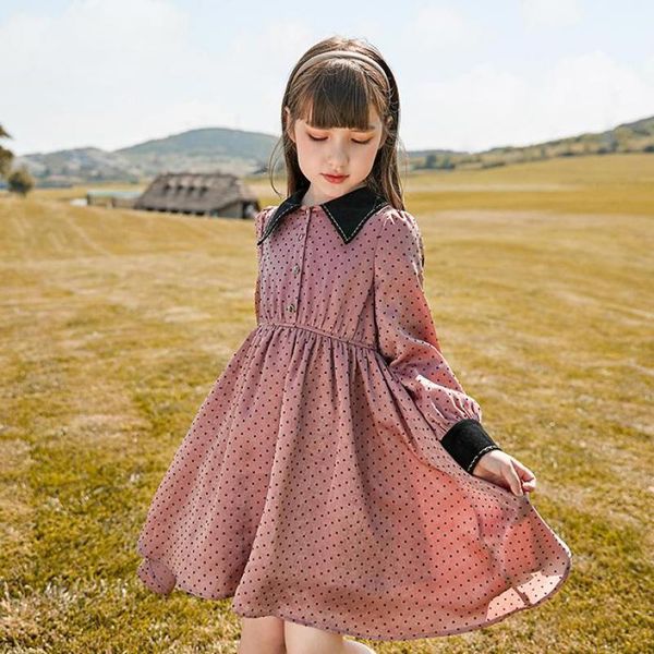 girl's long sleeve dress for baby girls fashion dot print turn down collar gowns 3-14y kids birthday party show mid dresses1, Red;yellow
girl's long sleeve dress for baby girls fashion dot print turn down collar gowns 3-14y kids birthday party show mid dresses1, Red;yellow