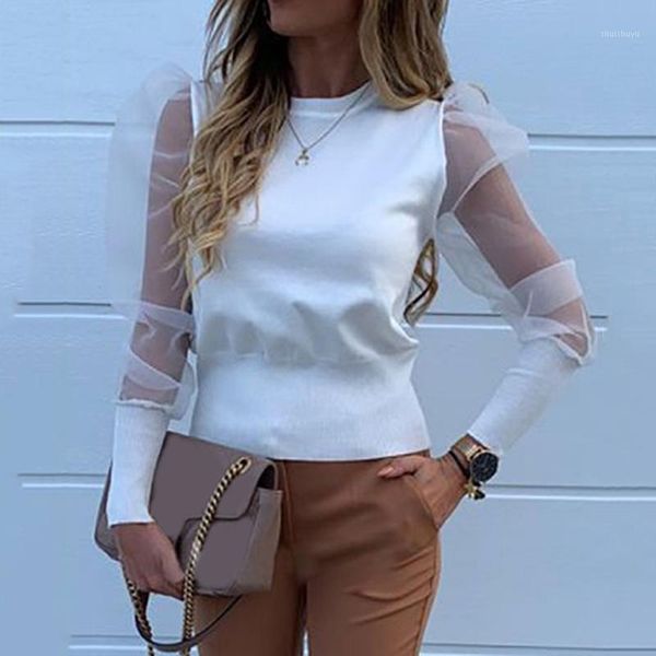 women blouses elegant o neck casual ladies shirts tulle tees puff sleeve loose blouse womens and blouses1, White
women blouses elegant o neck casual ladies shirts tulle tees puff sleeve loose blouse womens and blouses1, White