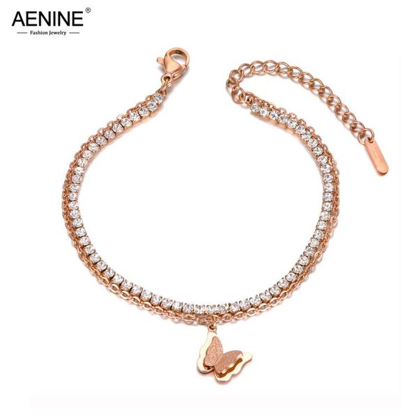 charm bracelets aenine double layer cz crystal butterfly animal for women stainless steel bohemia link & chain bracelet ab20006, Golden;silver
charm bracelets aenine double layer cz crystal butterfly animal for women stainless steel bohemia link & chain bracelet ab20006, Golden;silver