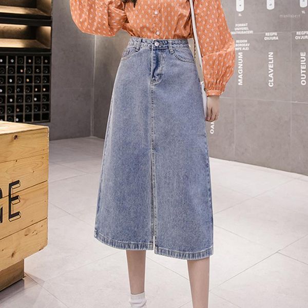 women casual high waist below knee split hem denim skirts female harajuku sweet denim skirts new fashion 2020 plus size m-4xl1, Black
women casual high waist below knee split hem denim skirts female harajuku sweet denim skirts new fashion 2020 plus size m-4xl1, Black