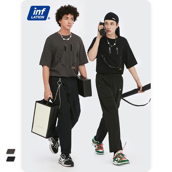 inf menswear | 2021 spring / summer new trend creative funny smiley face print oversized crew neck short sleeve t-shirt, White
inf menswear | 2021 spring / summer new trend creative funny smiley face print oversized crew neck short sleeve t-shirt, White