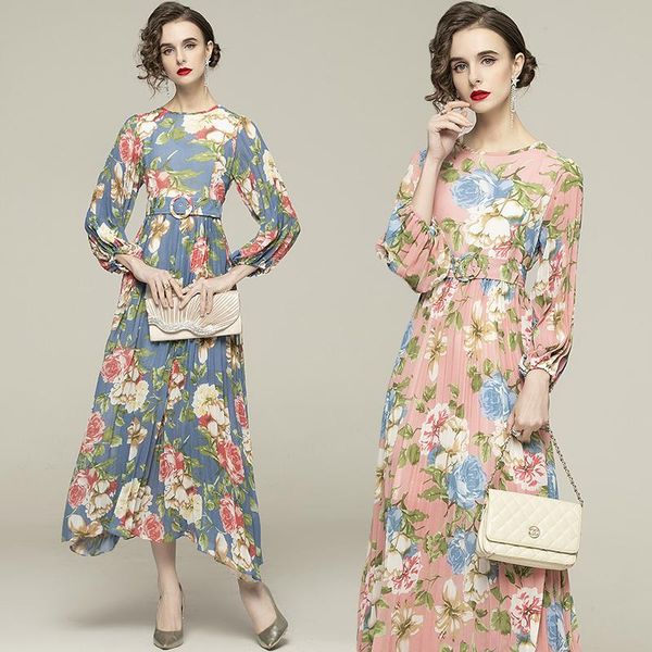 women spring & autumn vintage floral dress festa long elegant pleated party robe femme designer vestidos, Black;gray
women spring & autumn vintage floral dress festa long elegant pleated party robe femme designer vestidos, Black;gray