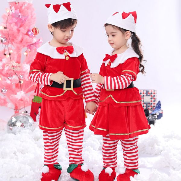 mascot costumes new style children christmas santa claus clothing suit boys and girls funny decorations, Red;yellow
mascot costumes new style children christmas santa claus clothing suit boys and girls funny decorations, Red;yellow