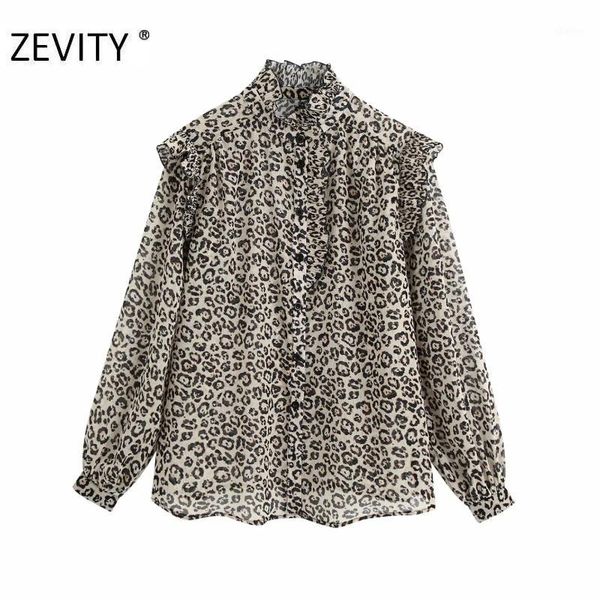 women's blouses & shirts zevity women vintage ruffled leopard print casual smock blouse shirt pleat ruffles chiffon blusas business ls, White
women's blouses & shirts zevity women vintage ruffled leopard print casual smock blouse shirt pleat ruffles chiffon blusas business ls, White