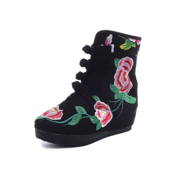 qpfjqd women short ankle boots chinese ethnic embroidery booties buckle casual warm velvet cotton denim shoes plush de inverno, Black
qpfjqd women short ankle boots chinese ethnic embroidery booties buckle casual warm velvet cotton denim shoes plush de inverno, Black