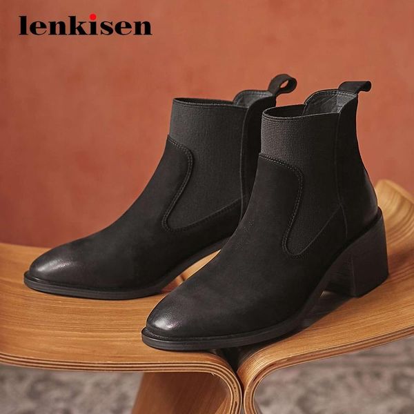 boots lenkisen western genuine leather classic colors round toe thick heel slip on keep warm ankle l7f1, Black
boots lenkisen western genuine leather classic colors round toe thick heel slip on keep warm ankle l7f1, Black