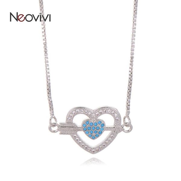 chains neovivi arrow heart charm necklace women micro pave zircon gold link vintage collarbone lover diy jewelry gifts, Silver
chains neovivi arrow heart charm necklace women micro pave zircon gold link vintage collarbone lover diy jewelry gifts, Silver