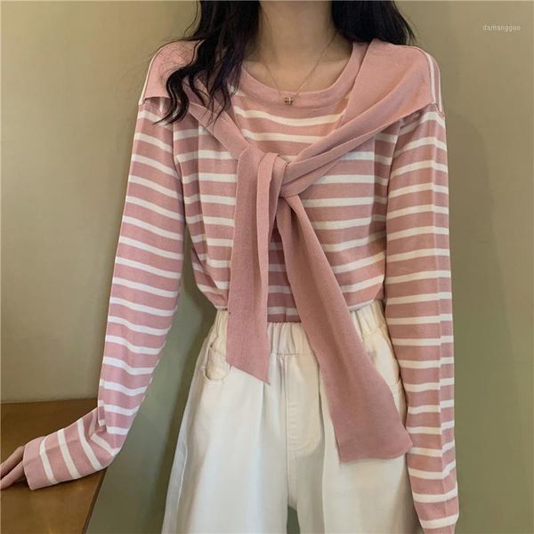 fake two pullovers knitted sweaters o-neck striped fashion brand long sleeve casual spring fall winter women clothing ins1, White;black
fake two pullovers knitted sweaters o-neck striped fashion brand long sleeve casual spring fall winter women clothing ins1, White;black