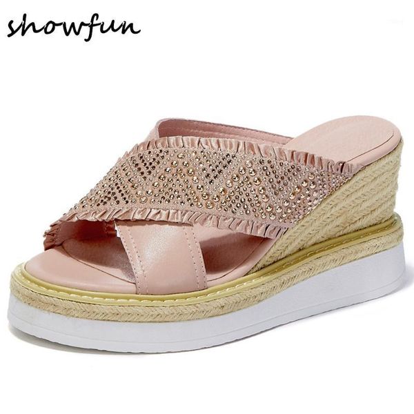 sandals women's genuine leather wedge platform cross strap open toe summer high heel mules casual dress pumps crystal shoes sale1, Black
sandals women's genuine leather wedge platform cross strap open toe summer high heel mules casual dress pumps crystal shoes sale1, Black