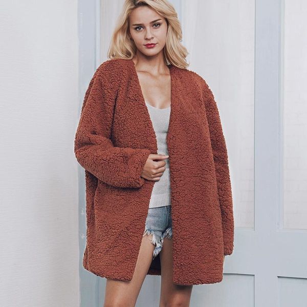 women's fur & faux nice voguewomen coat camel color long sleeve casual winter warm outwear overcoat hairy jackets clothes 7q1278, Black
women's fur & faux nice voguewomen coat camel color long sleeve casual winter warm outwear overcoat hairy jackets clothes 7q1278, Black