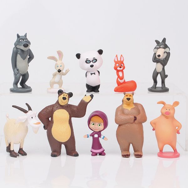 10 pieces/set russia masha toy creative bear doll gift for kids cake decoration children's day gift home decoration moldel 1008
10 pieces/set russia masha toy creative bear doll gift for kids cake decoration children's day gift home decoration moldel 1008