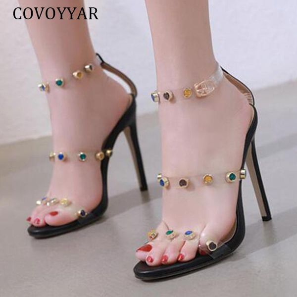 dress shoes covoyyar 2021 concise women pumps summer thin high heels sandals ankle strap transparent crystal party whh2001, Black
dress shoes covoyyar 2021 concise women pumps summer thin high heels sandals ankle strap transparent crystal party whh2001, Black