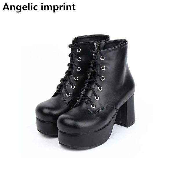 boots angelic imprint mori girl women punk motorcycle ankle lady lolita woman high trifle heels pumps platform shoes 33-47, Black
boots angelic imprint mori girl women punk motorcycle ankle lady lolita woman high trifle heels pumps platform shoes 33-47, Black